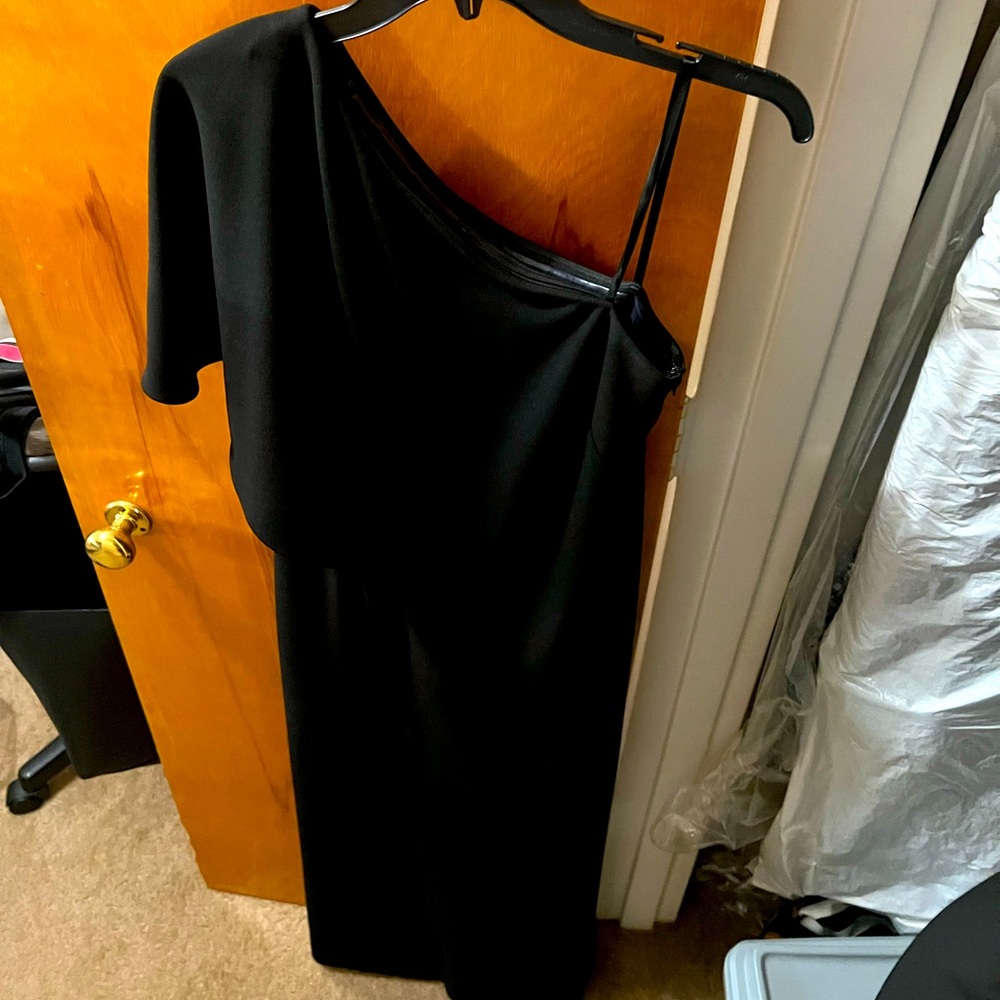 Betsy Adam One Shoulder Full Length